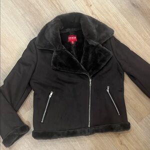 Guess brown suede XL jacket